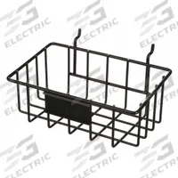 MARLIN STEEL WIRE PRODUCTS Storage Basket: Display Basket, Steel, Powder Coated, Black (MPN 920-01)