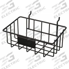 MARLIN STEEL WIRE PRODUCTS Storage Basket: Display Basket, Steel, Powder Coated, Black (MPN 920-01)