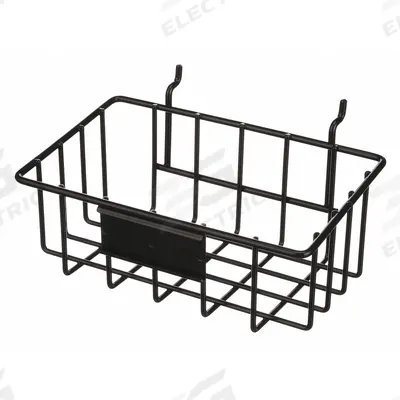 MARLIN STEEL WIRE Storage Basket: Display Basket, Steel, Powder Coated, Black (MPN 920-01) - Machining