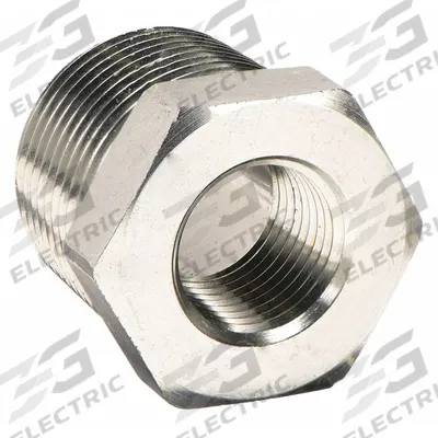 PARKER Metal Pipe Straight: Straight, Carbon Steel, 1 in x 1/2 in - Threaded Instrumentation Extreme-Pressure Pipe Fittings