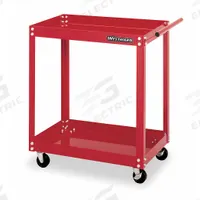 WESTWARD Utility Cart: 100 lb, 27 in L x 18 in W Shelf, 30 in L x 18 in W x 33 in H Overall Dim, Red (MPN 2CZY4). Key specifications — Caster/Wheel Configuration: (4) Swivel; Brand: WESTWARD.