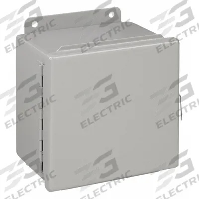 WIEGMANN Enclosure: Steel, 10 in x 10 in x 6 in, NEMA 12/13, Solid Cover - Steel Dust-Tight Enclosures