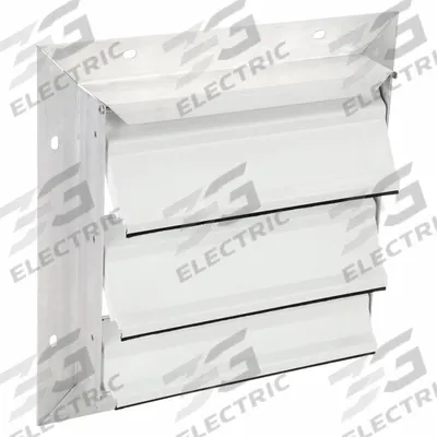 Dayton 15"H-W 5.75"L Aluminum Backdraft Damper: For 12 in Fan, Single Panel, 15 in H - Wall-Mount Backdraft Dampers