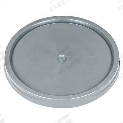 BASCO Pail Lid: Gasketed/Snap-On/Tear Tab, 12 1/4 in Overall Dia, Gray, Plastic - Tear Tab Lids