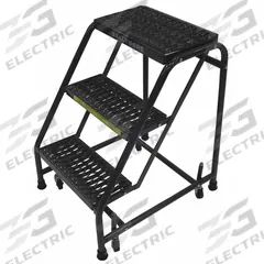 BALLYMORE Step Stool: 2.4 ft Overall Ht, 450 lb Load Cap, 3 Steps, Steel, 2.4 ft Standing Ht (MPN 318G). Key specifications — attr1051722: Rolling Step Stool; attr1051697: BALLYMORE; attr1051699: (4) Swivel; attr1051702: Gray; attr1051713: Handrails Not Included; attr1051726: Rectangle.