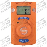 MACURCO Single-Gas Detector: IP67, MACURCO AimSafety PM100, Lithium, Maint-Free, PM100, AimSafety (MPN PM100-NH3). Key specifications — Gas Detected: Ammonia; Housing Color: Orange; Battery Chemistry: Lithium; Communication Protocol: USB.