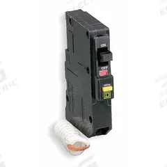 SQUARE D Miniature Circuit Breaker: 25 A, 120V AC, Single Phase, 10kA at 120V AC, 1 Poles (MPN QOB125EPD). Key specifications — Phase: Single; Amps: 25 A; AC Voltage Rating: 120V AC; Max. AIR Rating: 10kA at 120V AC; For Use With: QO Load Centers and NQ Panelboards; Brand: SQUARE D.