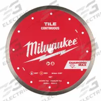 MILWAUKEE Diamond Saw Blade: Granite/Marble/Tile, 10 in Blade Dia., 5/8 in Arbor Size, Wet/Dry (MPN 49-93-9210). Key specifications — attr1097734: Wet/Dry; attr1097738: Angle Grinder; attr1097751: MILWAUKEE.