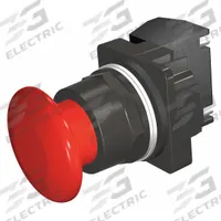 SIEMENS Mushroom Head Push Button: Non-Illuminated, Mushroom Head Profile, Non-Metallic, 30 mm (MPN 52BM9W2A). Key specifications — Brand: SIEMENS; Action: Momentary; Series: Class 52; Terminal Connection: Pressure Plate; Push Button Material Type: Non-Metallic.
