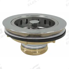 PERFECT PUTTY Strainer: Brass, Chrome, 2 1/2 in Overall Ht, 4 1/2 in Overall Dia, Threaded (MPN 59-3200). Key specifications — Product Type: Sink Drain; Brand: PERFECT PUTTY; Finish: Chrome; Material: Brass; Includes: Locknut.