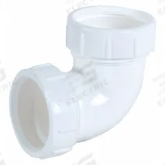 APPROVED VENDOR Elbow: Plastic, White, 1 1/2 in Nominal Pipe Size, Slip, Slip, 90° Bend Radius (MPN 35335). Key specifications — Includes: Washer; Brand: APPROVED VENDOR; Material: Plastic.
