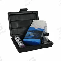 CHEMETRICS Water Quality Test Kit: Dissolved Oxygen, 5 to 180 ppb, 5 ppb, 30 Tests (MPN K-7518). Key specifications — Includes: Permanent Mounting Clamp; Range: 5 to 180 ppb; Sensitivity: 5 ppb; Test Parameters: Dissolved Oxygen.