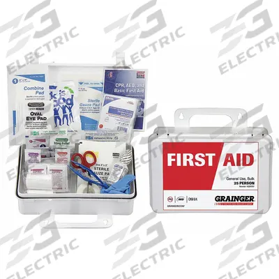 FIRST AID ONLY First Aid Kit and Housing: Industrial, 25 People Served, 139 Components - General Purpose First Aid Kits