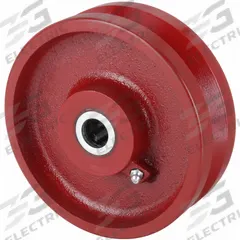 APPROVED VENDOR Track Wheel: 6 in Wheel Dia., 2 in Wheel Wd, 1,000 lb Load Capacity, Iron, Roller (MPN 5VJ80). Key specifications — attr1099880: No; attr1099886: Red; attr1099891: APPROVED VENDOR.