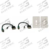 TRIPP LITE Trunk Cable Adapter: (1) VGA Female x (1) HDMI Female Adapter, Black/Green (MPN EZA-VGAAF-2). Key specifications — Product Type: Trunk Cable Adapter; Manufacturer Part Number: EZA-VGAAF-2; Brand: TRIPP LITE; End 1 Connection Type: VGA Female; End 2 Connection Type: HDMI Female.