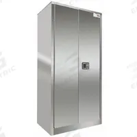 SECURALL Storage Cabinet: 48 in x 24 in x 84 in, Flush Handle Handle & Latch, 18 ga Panel Thick (MPN 103-sw-ss). Key specifications — Door Type: Hinged; Cabinet Color: Silver; Base Type: Leveling Feet; Assembled: Assembled; Mobility: Stationary; Adjustable Shelves: Adjustable; Cabinet Finish: Brushed; Door Handle Type: Flush Handle.