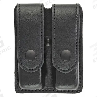 HEROS PRIDE Magazine Pouch: Black, Synthetic Leather, Plain, 5 3/4 in x 1 5/16 in - Duty Equipment Pouches
