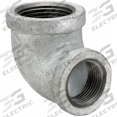 Grainger Metal Pipe Elbow: 90° Elbow, 3/8 in x 1/4 in, Malleable Iron - Medium-Pressure Threaded Pipe Fittings