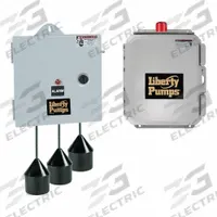 LIBERTY PUMPS Duplex Control Panel: Duplex, 3, 208/240/480V AC, 9 to 14 A, Tether Float, Plastic, 4X (MPN AE34=3-511). Key specifications — Current: 9 to 14 A; Rated Voltage: 208/240/480V AC; Alert Output: Visual; Intrinsic Safety: Not Specified Intrinsically Safe; Includes Reversing: Non-Reversing; Dosing Schedule: Demand Dose; Brand: LIBERTY PUMPS.