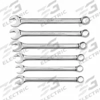 GEARWRENCH Combination Wrench Set: Alloy Steel, Full Polish Chrome, 6 Tools, Std (MPN 81922). Key specifications — attr309520: Full Polish Chrome; attr309519: Alloy Steel; attr324929: GEARWRENCH; attr309522: No; attr309533: Yes.