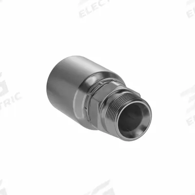 Parker Hydraulic Crimp Fitting: Steel x Steel, Straight, -20 For Hose Dash Size - Parker Crimp Hydraulic Hose Fittings with NPTF Connection
