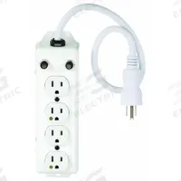 TRIPP LITE Outlet Strip: 4 Outlets, 2 ft Cord Lg, 15 A Current, UL 1363A, White, 5-15P, 5-15R (MPN PS-402-HG-OEM). Key specifications — Brand: TRIPP LITE; Mounting Style: Keyhole.