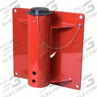 THERN Mounting Bases for Davit Cranes: Wall, Steel, For 4.5 in Mast Dia (MPN 5BW10). Key specifications — Brand: THERN; Material: Steel.