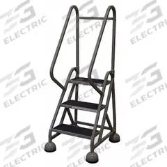 COTTERMAN Rolling Ladder: 2.3 ft Platform Ht, Partially Assembled, Steel, Wt-Actuated Auto-Lock (MPN ST-321 A2 C1 P5). Key specifications — Includes Handrails: Handrails Included; Material: Steel; Brand: COTTERMAN; Color: Gray.