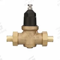 WILKINS Water Pressure Reducing Valve: 1 in Pipe Size, Cast Bronze, 15 psi to 75 psi, Double Union (MPN 1-NR3XLDUPEX). Key specifications — Brand: WILKINS; Union Type: Double Union; Low-Lead Compliance: Low-Lead Compliant.