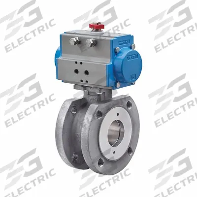 BONOMI Pneumatically Actuated Two-Way Ball Valve: 2 in, Stainless Steel, Flange x Flange - Stainless Steel Pneumatically-Actuated Ball Valves