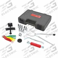 GEARWRENCH Brake Service Kit: Breake Service Kit, Steel, Ford/GMC (MPN 41520). Key specifications — Vehicle Make: GMC; Includes: 3/8 in Drive Hex Bit Metric Socket 7mm; Tool Type: Breake Service Kit; Application: Removes and Installs Shoe Return Springs and Brake Pads; Material: Steel; Brand: GEARWRENCH.