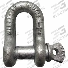 APPROVED VENDOR Anchor Shackle: Chain Shackle, 4,000 lb Working Load Limit, 13/16 in Wd Between Eyes (MPN 55AY03). Key specifications — Body Color: Silver; Brand: APPROVED VENDOR.