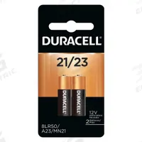 DURACELL Battery: 21/23 Battery Size, Alkaline, 60 mAh Capacity, 12V DC, 2 PK (MPN MN21). Key specifications — Battery Chemistry: Alkaline; Brand: DURACELL.