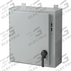 HOFFMAN Disconnect Enclosure: NEMA 12/13, Powder-Coated Steel, 36 in x 32 in x 10 in, Keyed Handle (MPN A36SA3210LPPL). Key specifications — Brand: HOFFMAN; Closure Method: Keyed Handle.