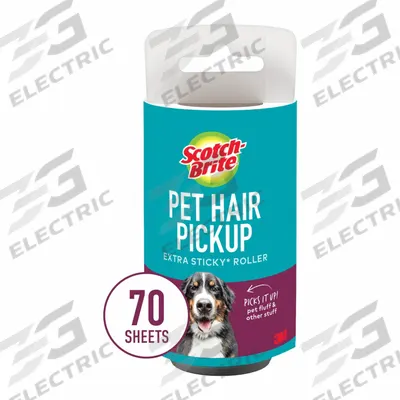 SCOTCH-BRITE Lint Roller Refill: 70 Sheets, 6 in Sheet Lg, 4 in Sheet Wd - Lint Roller Refills