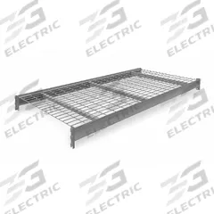 TENNSCO Shelf: 72 in x 36 in, 14 ga Beams, 5 AWG Decking, Galvanized Wire, 2,750 lb Load Capacity (MPN 6940). Key specifications — Decking Material: Galvanized Wire; Frame Finish: Powder Coated; Frame Material: Steel; Color: Gray; Includes: (2) Beams, (2) Crossbars; Brand: TENNSCO.