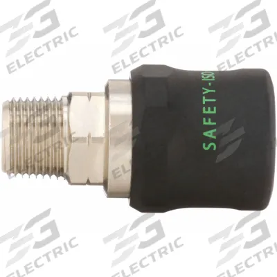 AIGNEP USA Quick Connect Hose Coupling: 1/4 in Body Size, 1/4 in Hose Fitting Size - Industrial Interchange Brass Safety Exhaust Quick-Connect Air Couplings