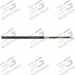 CHAINFLEX Control Cable: 14 AWG Conductor Size, 7 Conductors, PVC, Order by the Foot, Black (MPN CF160-UL-25-07). Key specifications — Conductor Size: 14 AWG; Minimum Bend Radius Factor - Fixed: 4 x OD; Minimum Bend Radius Factor - Flexible: 6 x OD; Shielding: Shielded; Brand: CHAINFLEX.