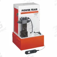 POWER TEAM Electric Hydraulic Pump Units: 10,000 psi Max. Op Pressure, 730 cu in/min Max. Flow Rate (MPN PQ604S). Key specifications — attr941810: PQ604S; attr941817: 4-Way; attr941814: Hold.