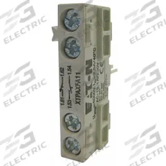 EATON Auxiliary Contact: 1NO/1NC, 1 A Max Current (AC), Front Mount, Front-Mounted (MPN XTPAXFA11). Key specifications — Frame Size: B; Brand: EATON; Compatible with Series: XTPM Manual Motor Protectors.