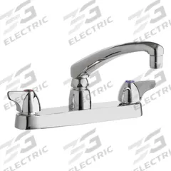 CHICAGO FAUCETS Low Arc Kitchen Faucet: 1100, Cast Brass, Widespread, Deck, 2 Mounting Holes, Lever (MPN 1100-ABCP). Key specifications — Series: 1100; Brand: CHICAGO FAUCETS.