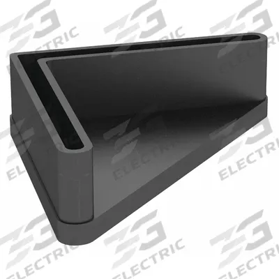 TENNSCO Foot Plate: 2 1/4 in x 2 1/4 in x 3/4 in, Black, Nylon - Footplates for Boltless Shelving