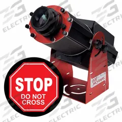 LASERGLOW TECHNOLOGIES Fixed Image Projector: Projector, Lens and Image Template, Stop Do Not Cross (MPN HSV3F128X). Key specifications — Brand: LASERGLOW TECHNOLOGIES; Includes: Mounting Brackets; Laser Color: Red; Watts: 300 W; Legend/Background Color: Stop Do Not Cross; Manufacturer Part Number: HSV3F128X; Product Type: Projector, Lens and Image Template.