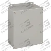 WIEGMANN Enclosure: Steel, 10 in x 8 in x 6 in, NEMA 12/13, Solid Cover, Screw On (MPN B100806SC). Key specifications — Brand: WIEGMANN; Closure Method: Screws; Knockouts: Not Included.