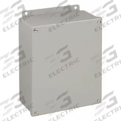 WIEGMANN Enclosure: Steel, 10 in x 8 in x 6 in, NEMA 12/13, Solid Cover, Screw On (MPN B100806SC). Key specifications — Brand: WIEGMANN; Closure Method: Screws; Knockouts: Not Included.