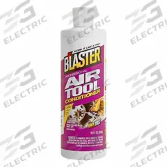 BLASTER Air Tool Oil: Petroleum, -40°F Min. Op Temp., 140°F Max. Op Temp., Not Food Grade, Bottle (MPN ATC-S). Key specifications — attr1321222: Petroleum; attr1321226: 5W; attr1321227: 22; attr1321244: BLASTER; attr1321245: Bottle.