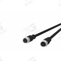 Sensor Cable: M12 Male Straight X M12 Male Straight, 8 Pins, Black, PUR, 5 m Cable Lg (MPN 142MEA22050). Key specifications — Cable Jacket Color: Black; End 1 Gender: Male; End 1 Mounting Orientation: Straight; End 2 Gender: Male; End 2 Mounting Orientation: Straight; End 2 Connection Type: M12; IP Rating: IPX7; Brand: METZ CONNECT.