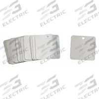 BRADY Blank Tags: Stainless Steel, Silver, 0.024 in Thick, Square, 2 in x 2 in, 25 PK (MPN 44403). Key specifications — Material: Stainless Steel; Color: Silver; Brand: BRADY.