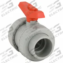 GF PIPING SYSTEMS Manual Two-Way Ball Valve: 2 in Size, CPVC, Straight, Socket x FNPT, Two-Piece (MPN 163375007). Key specifications — Brand: GF PIPING SYSTEMS; Handle: Lever.