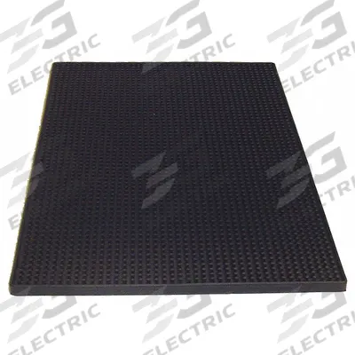 TABLECRAFT PRODUCTS Bar Mat: 18 in Overall Lg, 12 in Overall Wd, Black - Bar Mats